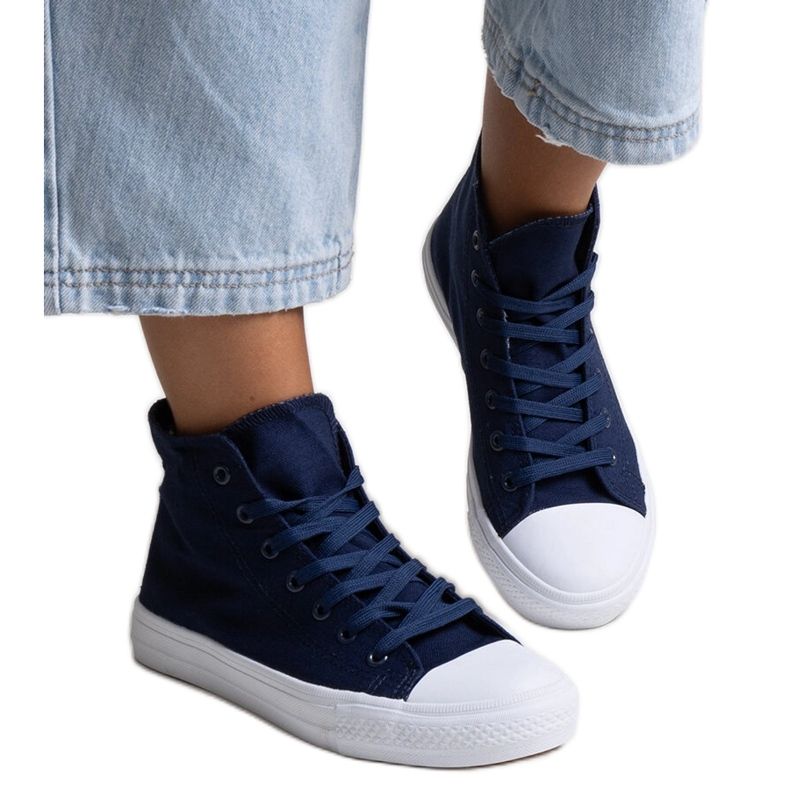 Bez marki Sneakers alte blu navy di Ghanem