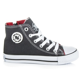 New Age Sneakers da bambino con zip grigio