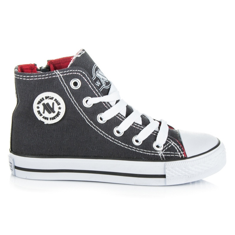 New Age Sneakers da bambino con zip grigio