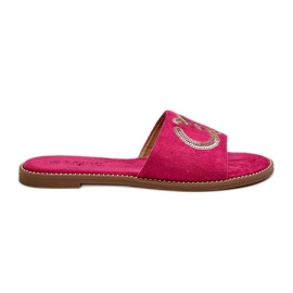 Infradito Piatti Da Donna Con Paillettes S.Barski KV27-052 Fucsia rosa