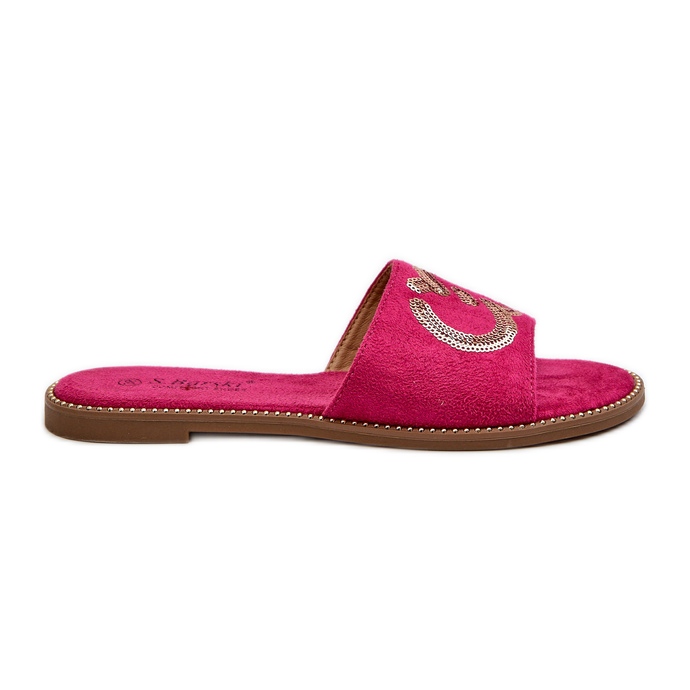 Infradito Piatti Da Donna Con Paillettes S.Barski KV27-052 Fucsia rosa