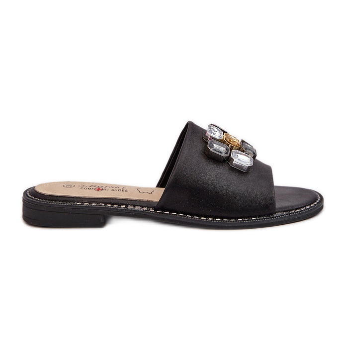 Infradito da Donna Con Decori S.Barski KV27-031 Nero