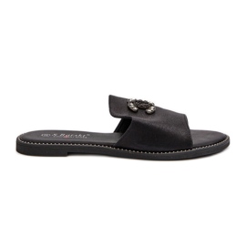 Infradito eleganti da donna lucide con decorazione S.Barski KV27-050 Nero
