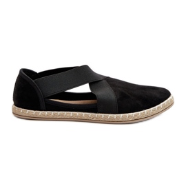 Espadrillas Da Donna Con Cinturini Elastici In Eco Camoscio Nero Phaedrana