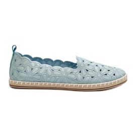 Ballerine slip-on floreali Venice blu da donna