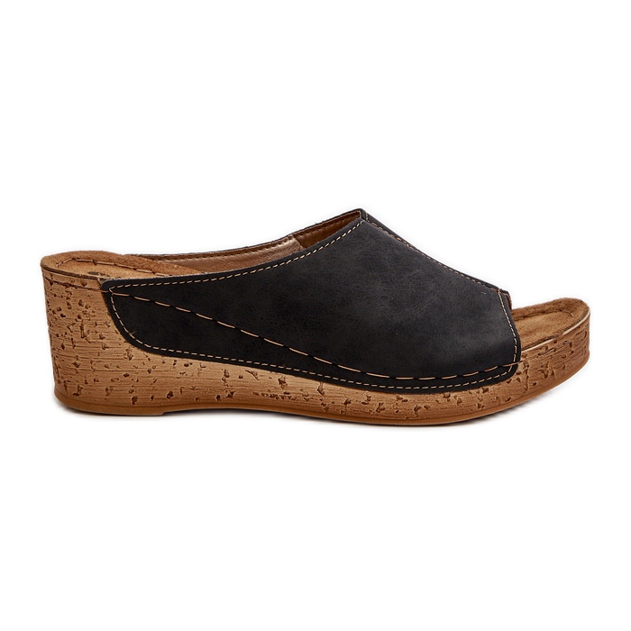 Comode infradito con zeppa da donna Inblu NG000002 Nere nero