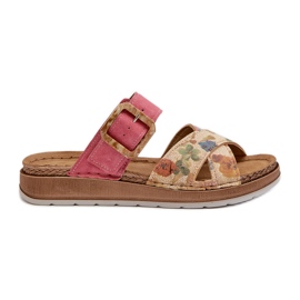 Comode Infradito da Donna Con Fibbia Fiore Inblu GS000051 Rosa