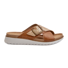 Comode Infradito da Donna Con Fibbia Inblu CN000032 Cammello marrone