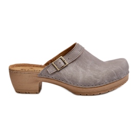 Zoccoli Tacco Basso da Donna Inblu BL000004 Grigio