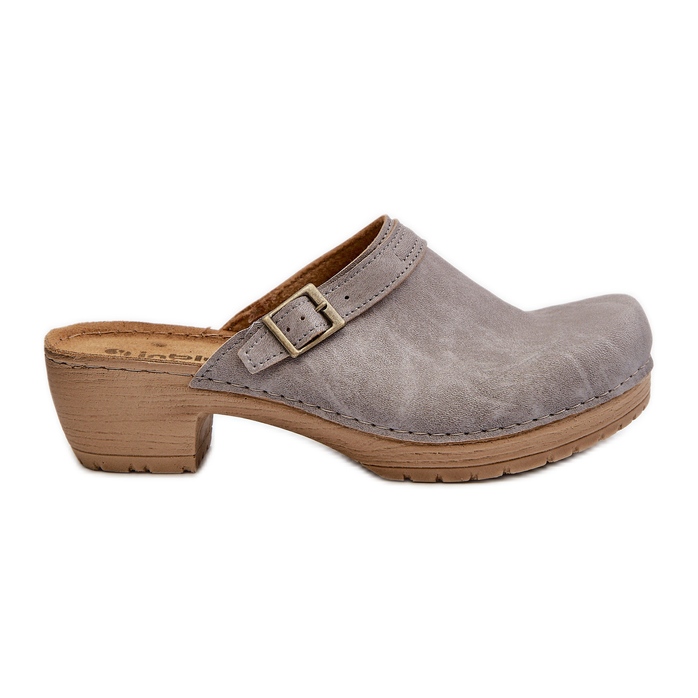 Zoccoli Tacco Basso da Donna Inblu BL000004 Grigio