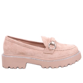 Mocassini Shady Khaki in camoscio con suola alta beige
