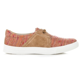 Kylie Sneakers Con Fantasia Etnica arancia