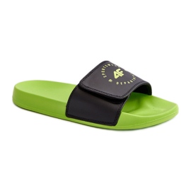 Infradito da ragazzo 4FJMM00FFLIM043-72N Nero-Verde