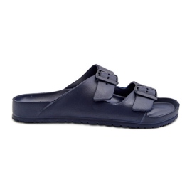 Infradito da uomo in schiuma leggera con fibbie, Avatara blu navy