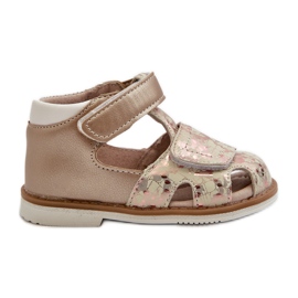 Sandali Con Velcro Fantasia Per Bambini, Maellita Oro d'oro