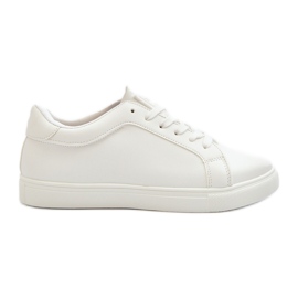 Scarpe Sportive Sneakers Basse da Donna Diunna Bianca Realizzate in Eco Pelle bianco