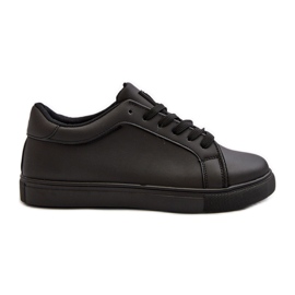 Scarpe Sportive Sneakers Basse da Donna Diunna Nera Realizzate in Eco Pelle nero