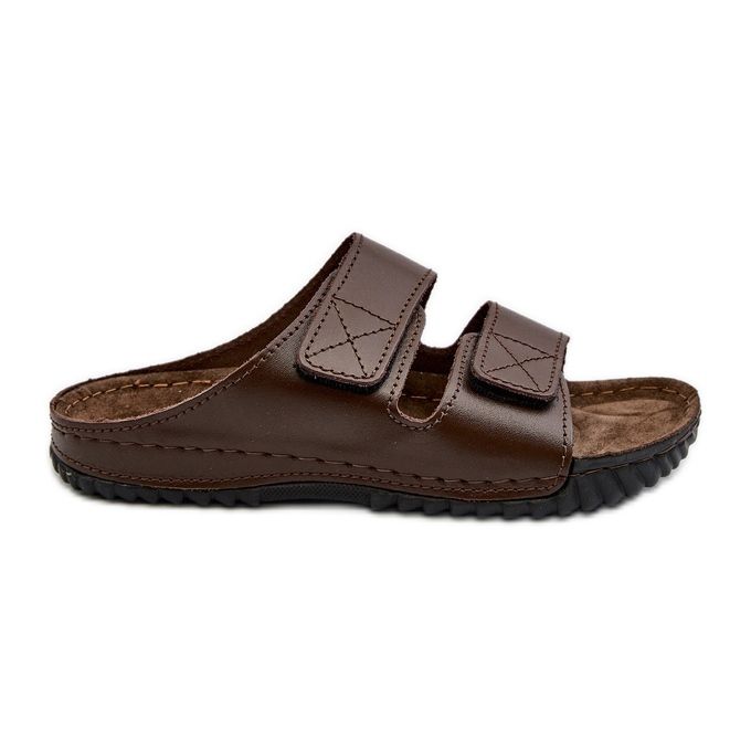 Comode Infradito da Uomo con Cinturini in Velcro Inblu FM00001U Marrone Scuro
