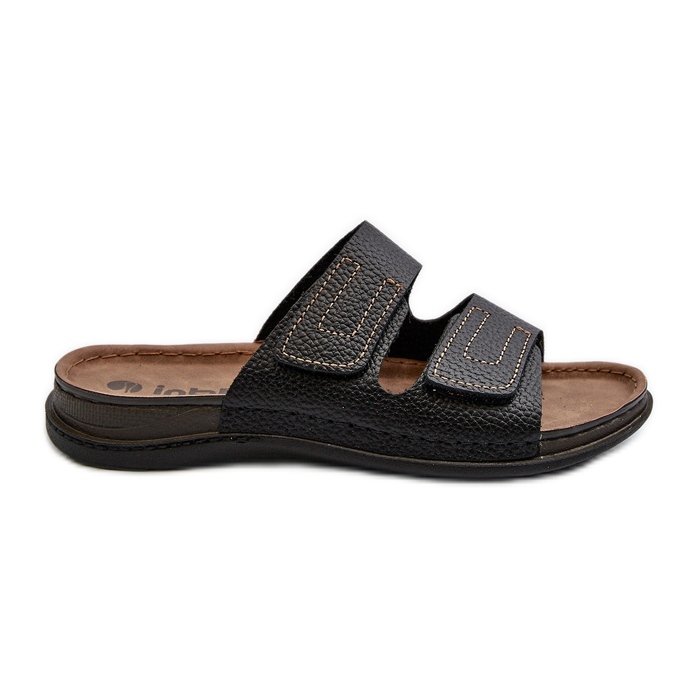 Comode Infradito da Uomo Con Cinturini In Velcro Inblu GV00002I Nero