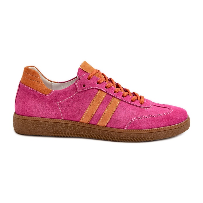Sneakers basse da donna Zazoo N1068 scamosciata Fucsia rosa