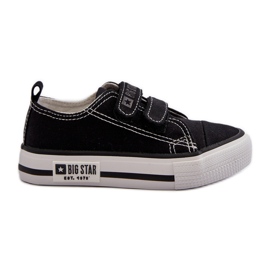 Scarpe da ginnastica con velcro per bambini Big Star LL374015 Nere nero