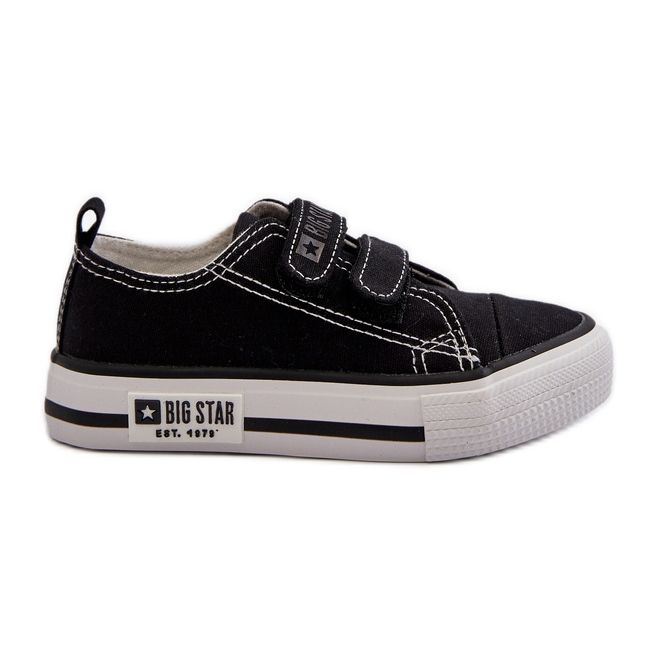 Scarpe da ginnastica con velcro per bambini Big Star LL374015 Nere nero
