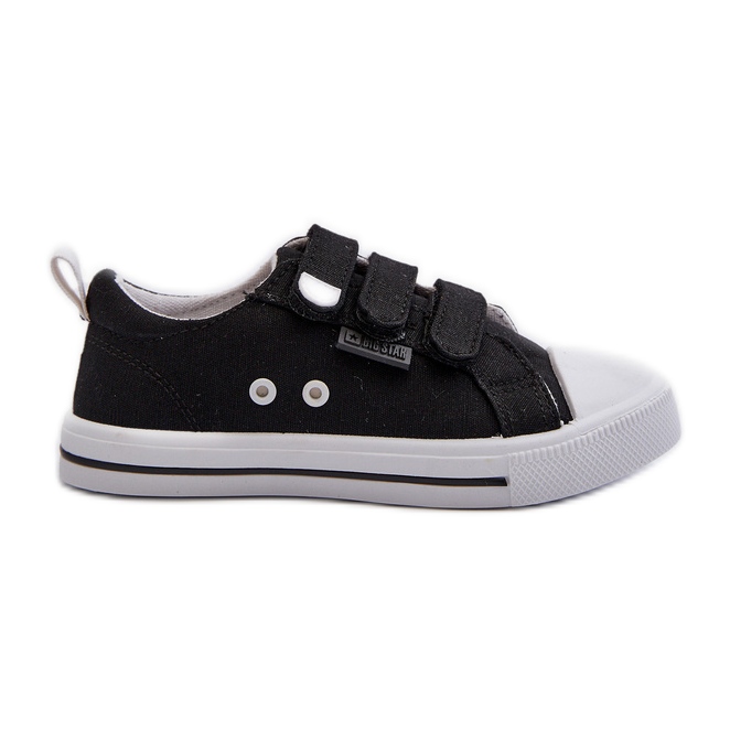 Scarpe da ginnastica con velcro per bambini Big Star NN374118 Nere nero