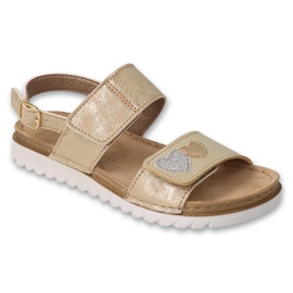 Befado Sandals Girls for Velcro Inserto in pelle 062Y002 Oro d'oro