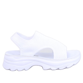 Sandali Nicai bianchi con suola sportiva bianco