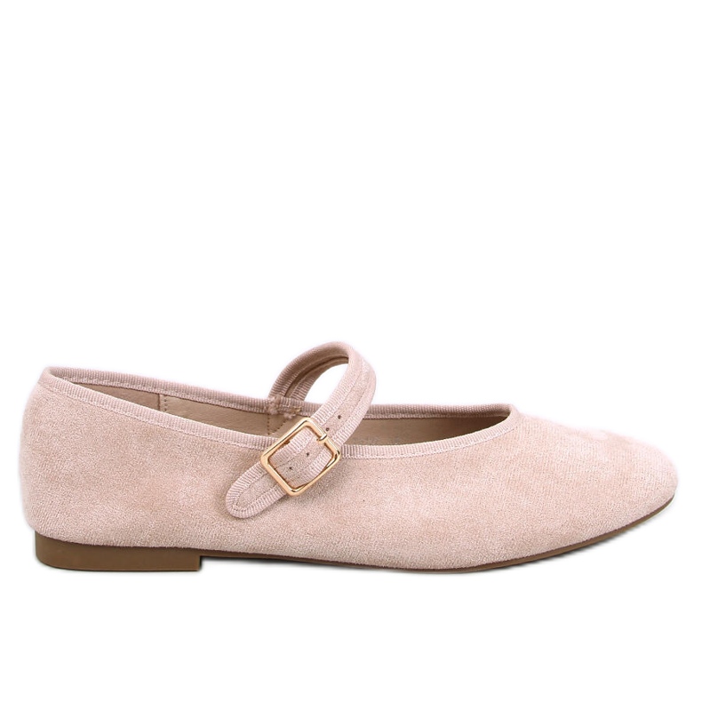 Soltani Ballerine color kaki con cinturino beige