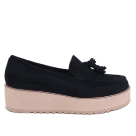 Templin Mocassini con plateau neri nero