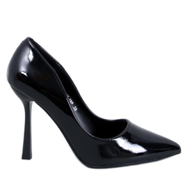 Tacchi alti da donna Anika Black laccati nero