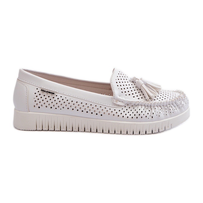 Mocassini Traforati da Donna In Eco Pelle, Tinami Bianco bianca