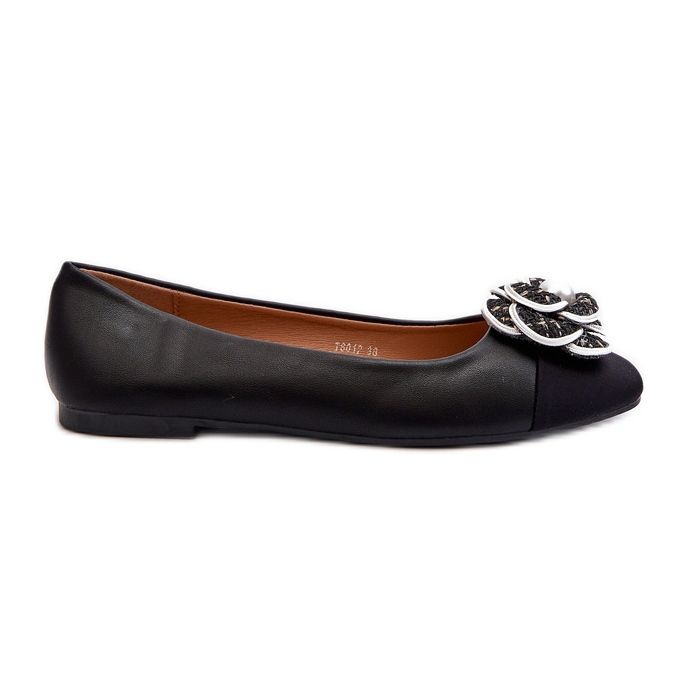 Ballerine Da Donna In Eco Pelle Con Dettaglio Decorativo Nero Dinella