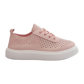 Sneakers Traforate sulla Platform, Tanvi Rosa