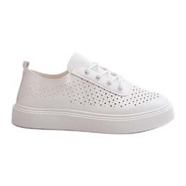 Sneakers Traforate Su Platform Bianca Tanvi bianco