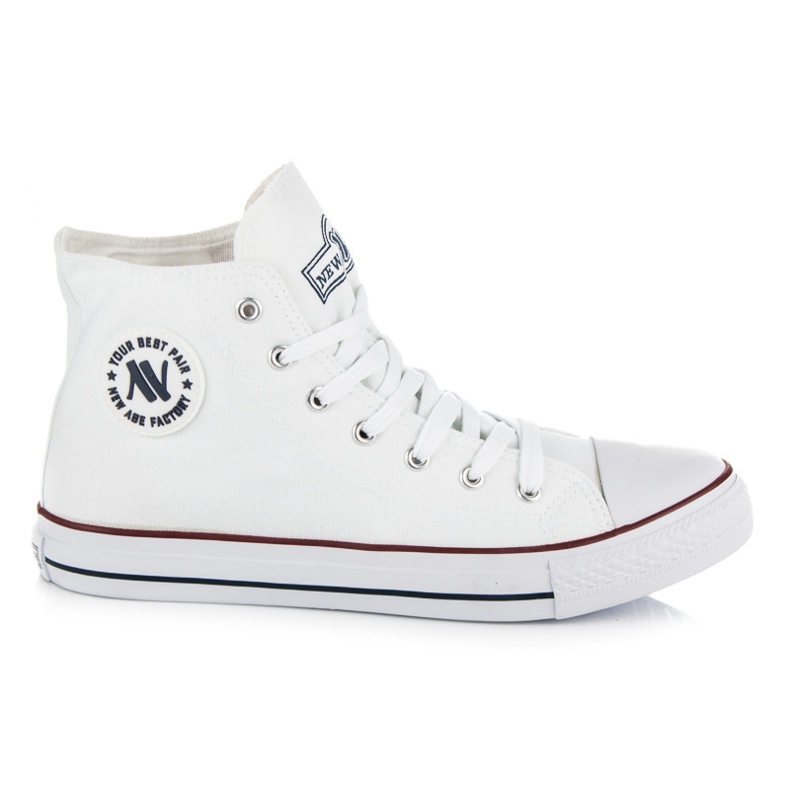 New Age Sneakers alte da uomo bianca