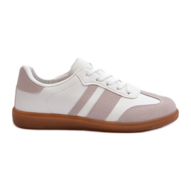 Sneakers Basse da Donna in Ecopelle Bianca e Grigia Relialia grigio