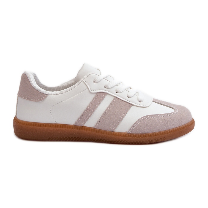 Sneakers Basse da Donna in Ecopelle Bianca e Grigia Relialia grigio