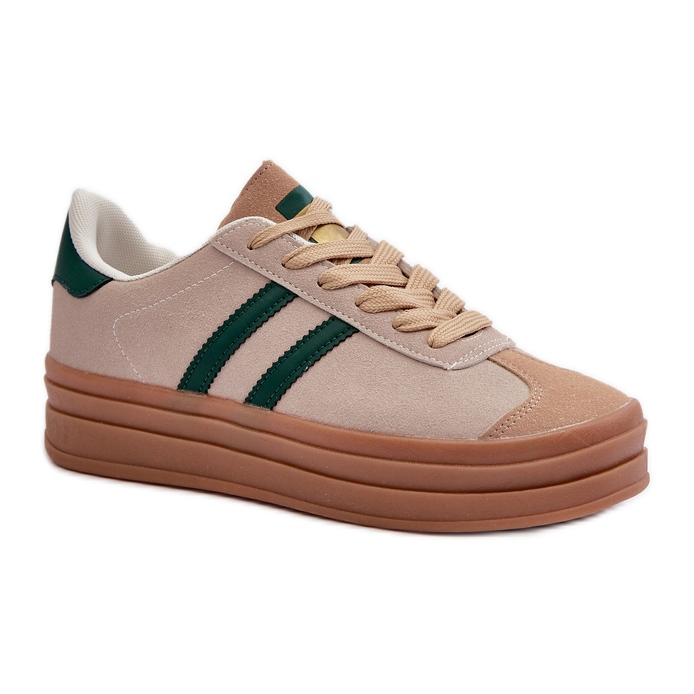 Sneakers Platform da Donna Beige e Verde Egelia