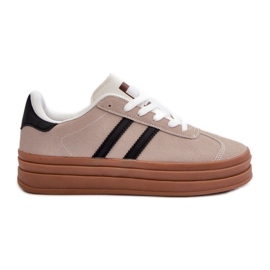 Sneakers Platform da Donna Beige e Nero Egelia