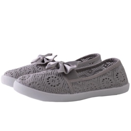 Ballerine da bambino Bubby traforate di colore grigio