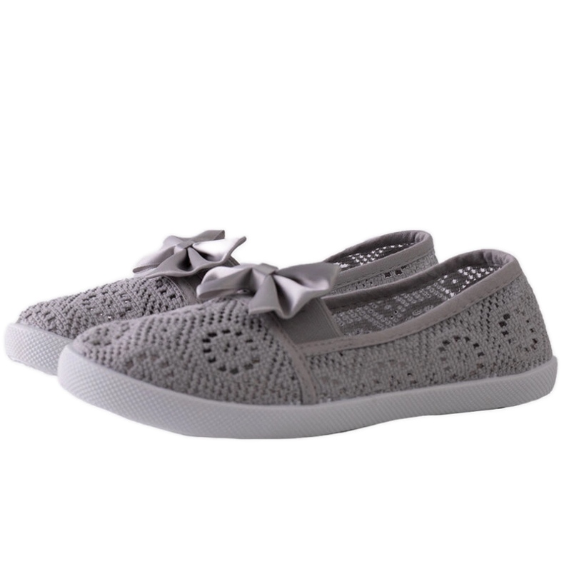 Ballerine da bambino Bubby traforate di colore grigio