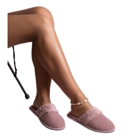 Pantofole rosa decorate con filo Sira