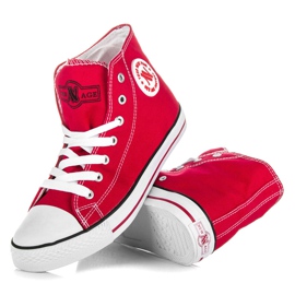 Scarpe da ginnastica alte New Age rosso