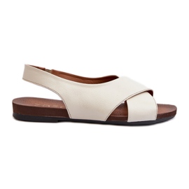 Zazoo 40407 Sandali in pelle da donna, Beige chiaro