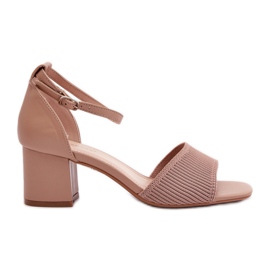 Sandali da donna con tacco alto Beige Desvia