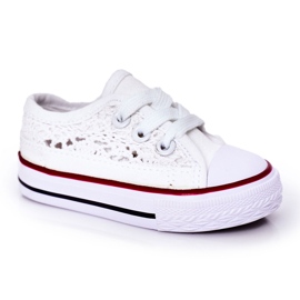 Sneakers Da Bambino Con Laccio, Colore Bianco