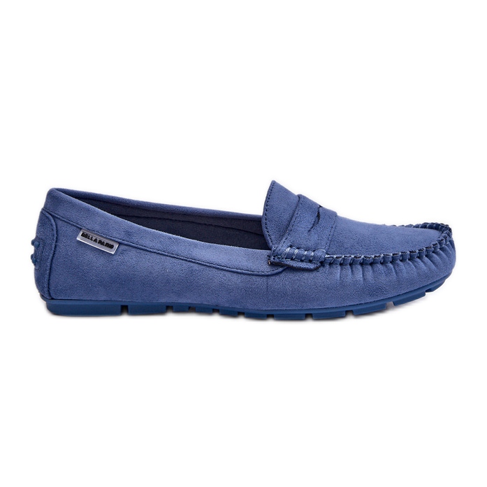Mocassini da Donna in Eco Camoscio, Rerteria Blu