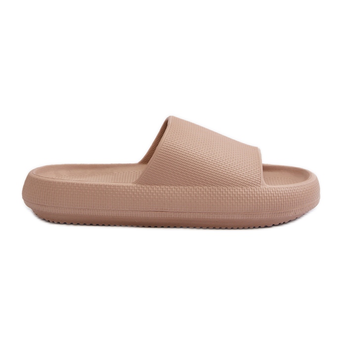 Infradito da donna in schiuma beige chiaro con suola spessa, Querceria